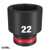49666145 Milwaukee SHOCKWAVE™ 3/8in Drive 22mm Standard 6 Point Impact Socket