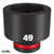 49666387 Milwaukee SHOCKWAVE™ 3/4in Drive 49mm Standard 6 Point Impact Socket