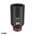 49666165 Milwaukee SHOCKWAVE™ 3/8in Drive 24mm Deep 6 Point Impact Socket