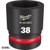 49666602 Milwaukee SHOCKWAVE™ 1in Drive 38mm Standard 6 Point Impact Socket
