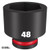 49666386 Milwaukee SHOCKWAVE™ 3/4in Drive 48mm Standard 6 Point Impact Socket