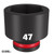 49666385 Milwaukee SHOCKWAVE™ 3/4in Drive 47mm Standard 6 Point Impact Socket