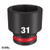 49666263 Milwaukee SHOCKWAVE™ 1/2in Drive 31mm Standard 6 Point Impact Socket