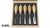MHG-CH5-PR-SH-AH-WB MHG Premium Short Chisel 5 Piece Set: Oiled Ash Handle with Striking Ferrule - in Wooden Box