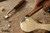 NX-SP-LR Narex Profi Spoon Carving Set: 4 Piece Set in Leather Roll Bag