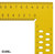 HD-CP-MH-Y-600 Hedue Carpenter Square 600 mm with Marking Holes made from Hardened Steel:Powder Coated Yellow