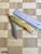 MBHK72-BRS-6158 Higonokami Japanese Folding Knife 72mm Blue Paper Steel  Double-Edged Blade (Brass handle)
