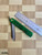 MBHK72-GRN-2657 Higonokami Japanese Folding Knife 72mm Blue Paper Steel  Double-Edged Blade (Green handle)