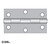 H75FZ Edl 75x50 Fixed Pin Hinge Zinc