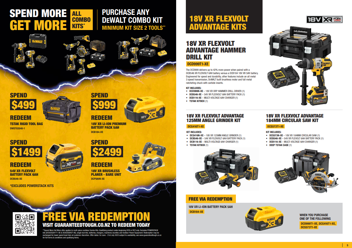 DeWalt Redemption Promos
