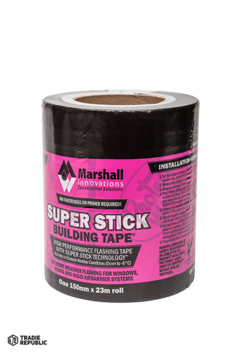 PROTECTO WRAP Super Stick Building Tape - Air & Vapor Barrier, Peel & Stick, For Windows & Doors