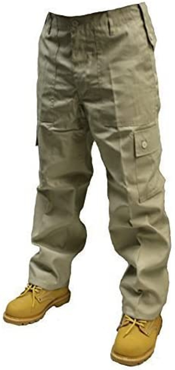 Slim Fit Cuffed Cargo Trousers