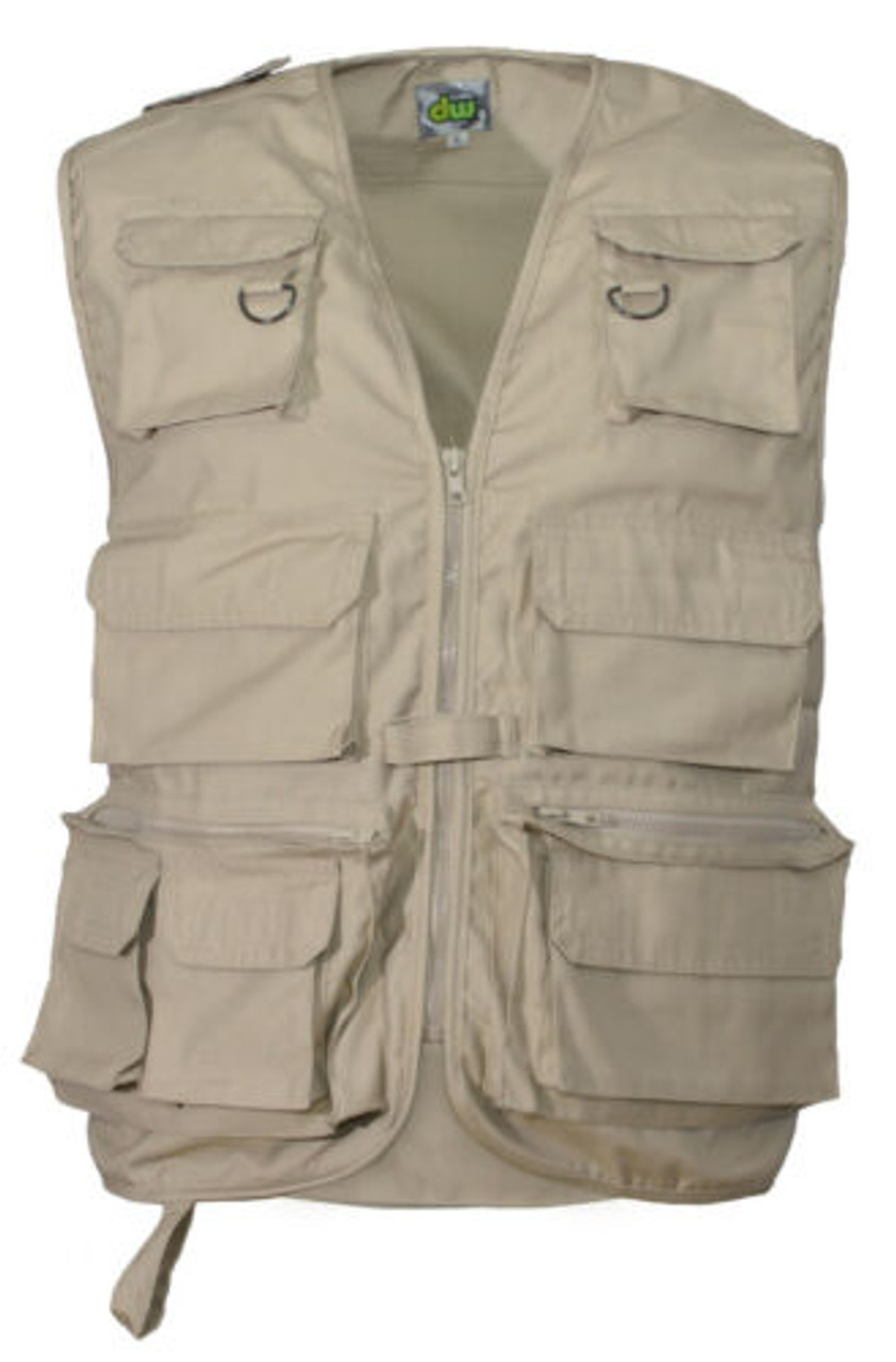 13 Pocket Fishing Vest with Shoulder Eppaulette