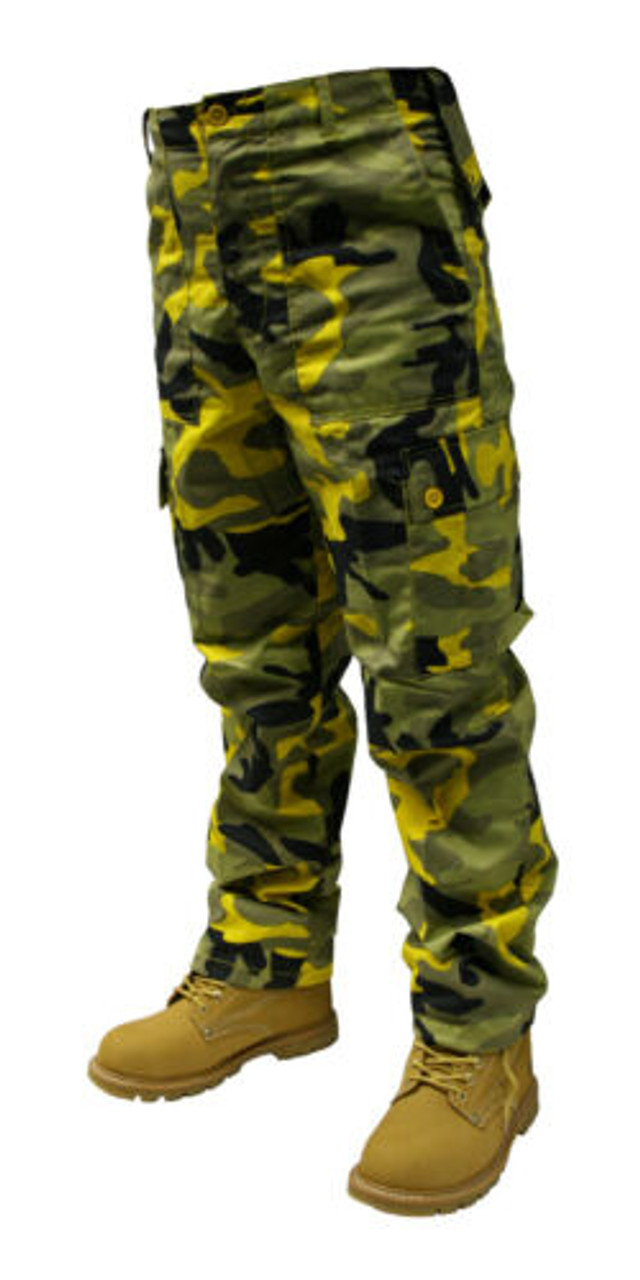 Cargo Crazy Camo Trouser | Red, Yellow & Orange | Dallaswear