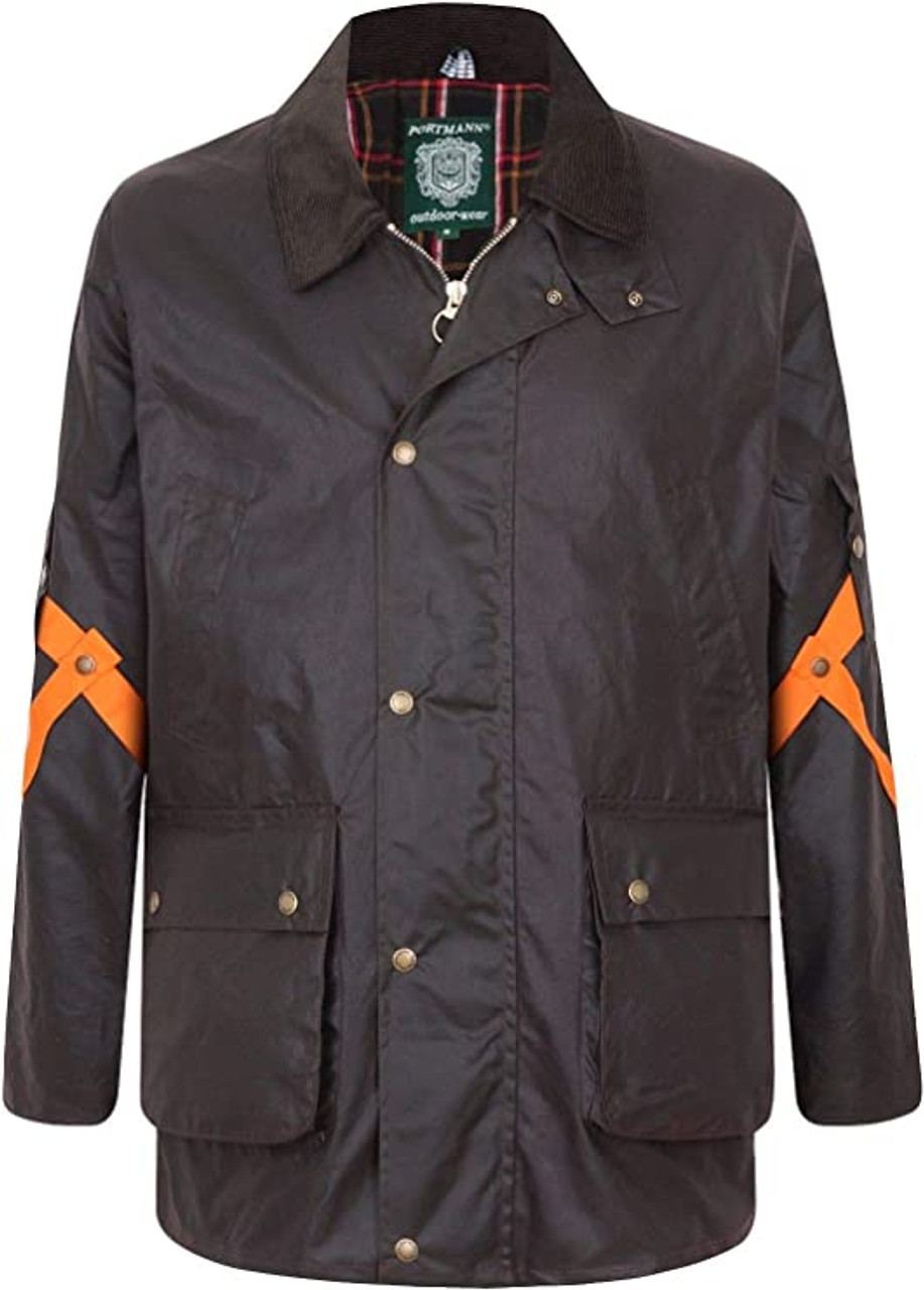 Mens Padded Wax Jacket British Waxed Coat Waxed Cotton Warm Country HOWICK  S-3XL