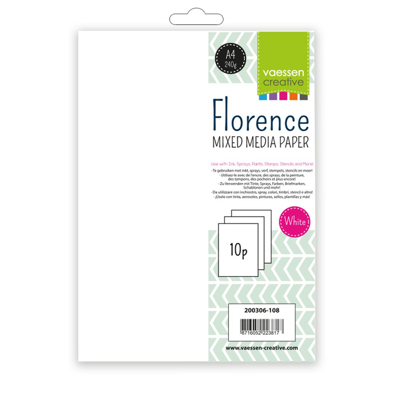 Florence • Watercolour Paper Smooth A4 300g Black 10x