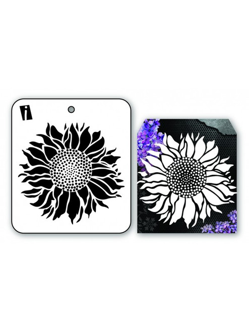 IC8901 4”x4 Stencil Sunflower 