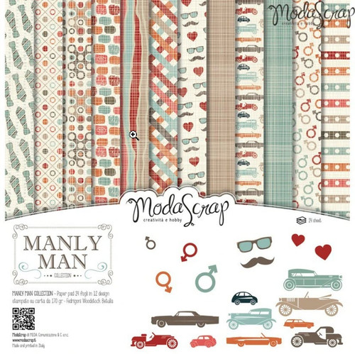 ModaScrap PAPER PACK MANLY MAN 12x12