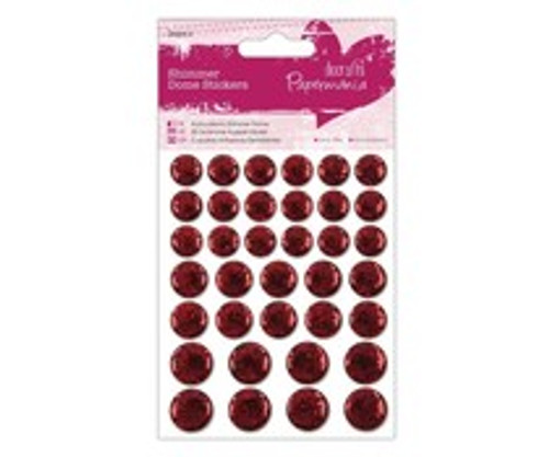 PMA 805913 Shimmer Dome Stickers - Red