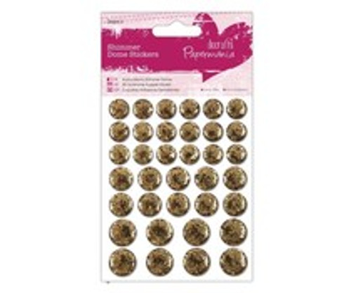 PMA 805916 Shimmer Dome Stickers - Gold 