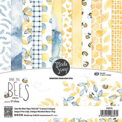 ModaScrap PAPER PACK SAVE THE BEES 6X6