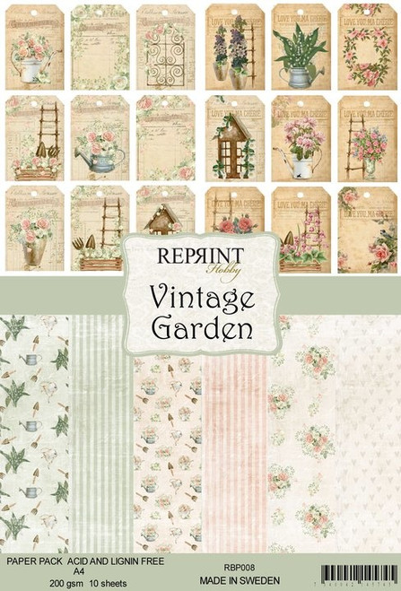 Reprint Vintage Garden Collection A4 Paper Pack (RBP008)