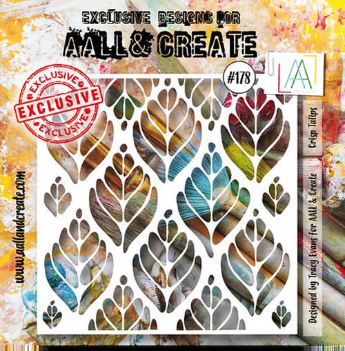 Aal and Create #178 Stencil Crisp Tulips