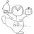 ABs Rubber stamp ID-1257 - Christmas penguin1