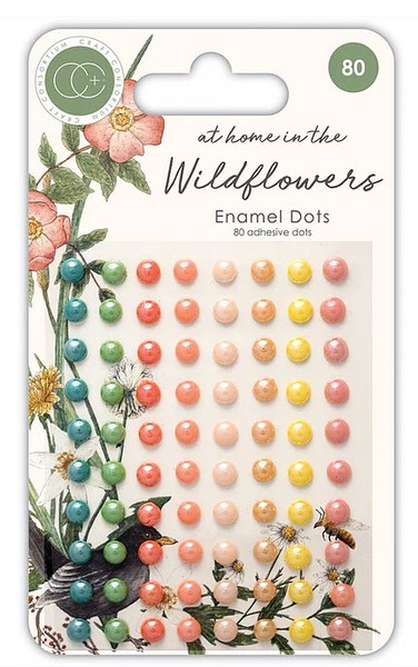 CCADOT007 At home in the wildflowers - Adhesive Enamel Dots