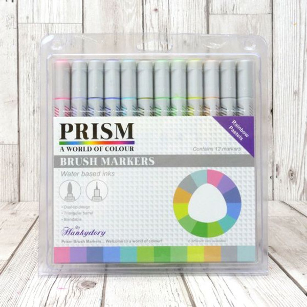 HD Prism Brush Markers - Rainbow Pastels