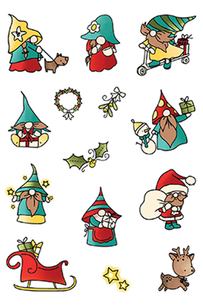 LDRS Creative Holiday Gnomes Set Clear Stamps (LDRSPD224)