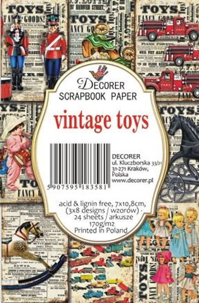 Decorer Vintage Toys Paper Pack