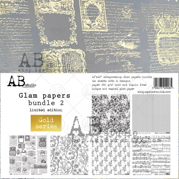 ABs Gold Glam papers bundle 2