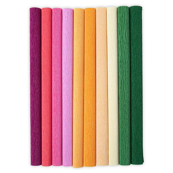 Sizzix • Surfacez Crepe Paper, 12" x 24", 10 Sheets Color Splash