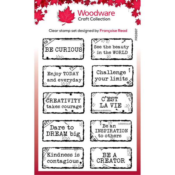 Woodware • Clear Stamp Singles Distressed Labels