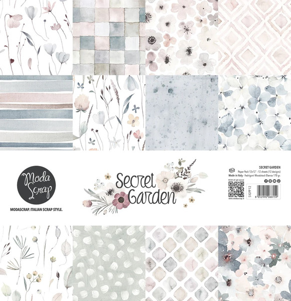 MODASCRAP - PAPER PACK SECRET GARDEN 12X12