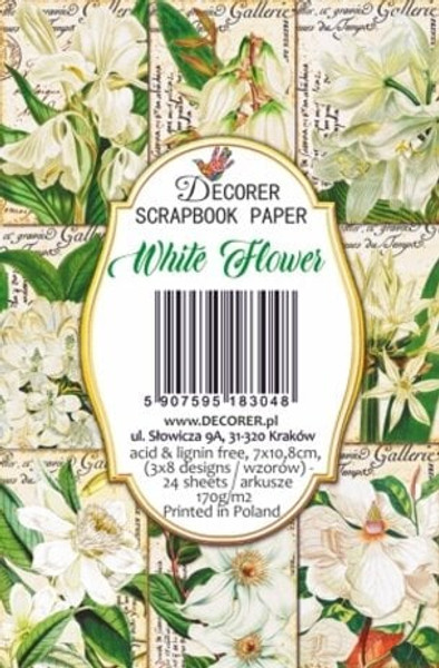 Decorer White Flower Paper Pack
