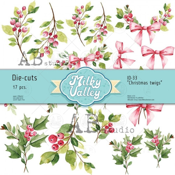 ABs Die-cuts Milky Valley ID-33 Christmas Twigs