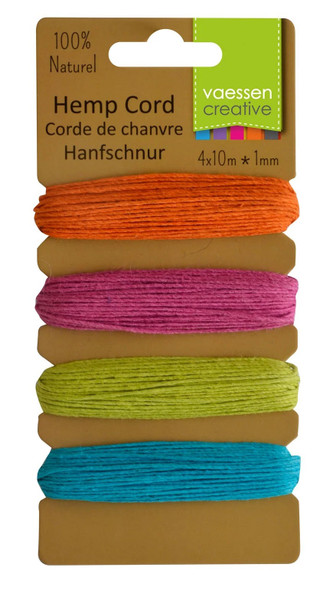 Vaessen Creative • Hemp Cord Assortiment 4x10m Summer