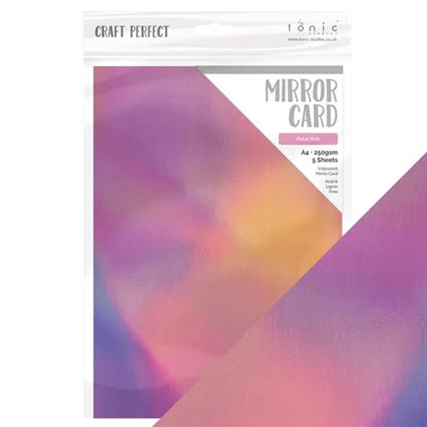 9775E Iridescent Mirror Card Petal Pink