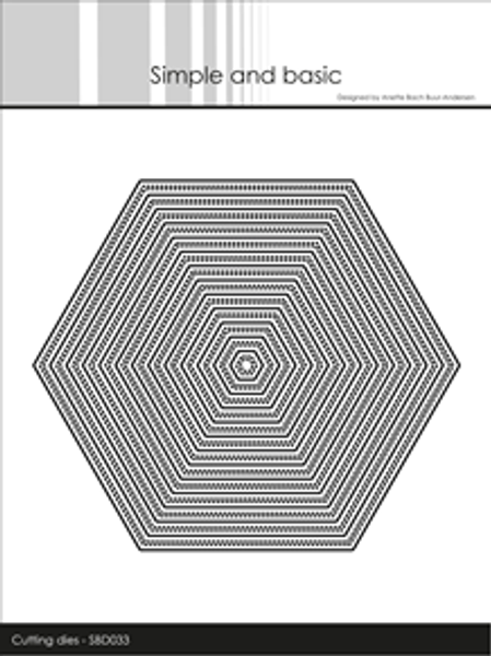 SBD033 Double Pierced Hexagon Dies