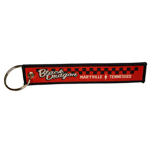 Red Script Key Tag