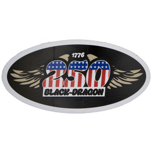 Black Dragon 250th Wing Script Sticker
