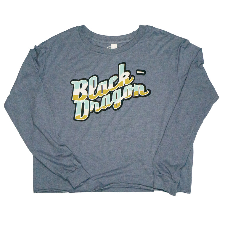 Women's Tri Color Long Sleeve Crop Top