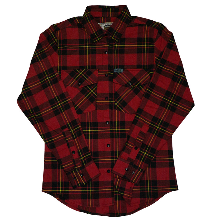 Women's Black Dragon Maroon Flannel