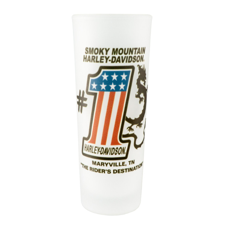 Smoky Mountain Harley-Davidson #1 Dragon Frosted Tall Shot Glass