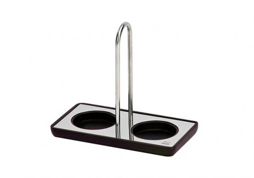 Linea Tray Wood, stainless Steel, for diameter 5 cm mill, max 16 cm