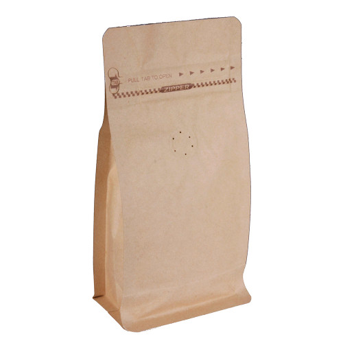 WF-BPZV120.KF wanted Valve Box pouch Zipper Valve 120g Kraft