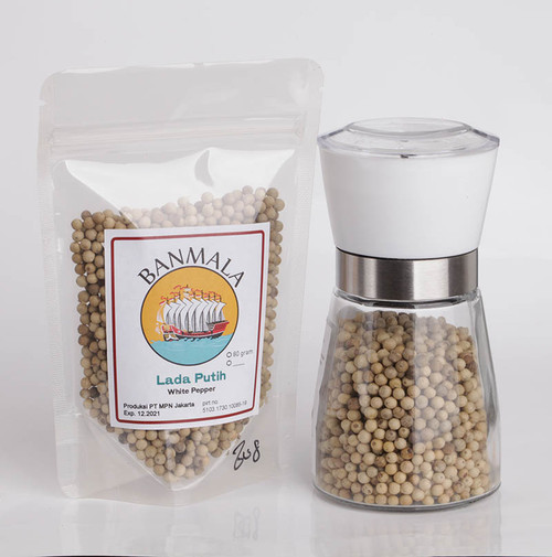 Lada Putih 80 Dengan Gilingan Lada paket duo