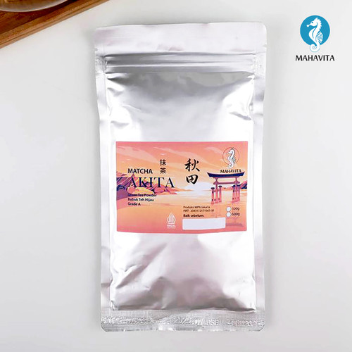 Matcha Green Tea powder Bubuk Teh Jepang grade AKITA Ceremony 100g MAHAVITA 